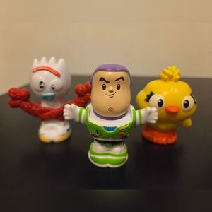Little People Toy Story Figurines Buzz Lightyear Forky & Ducky